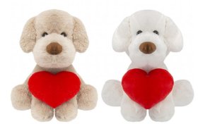 (image for) PMS PUPPY WITH LOVE HEART ASST - 26CM"