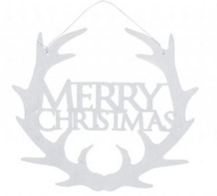 (image for) MERRY CHRISTMAS SIGN HANG WHIT