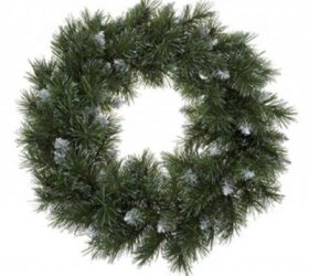 (image for) XMAS WREATH WITH SNOW EFFECT - 18"