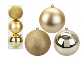 (image for) PMS XMAS BAUBLES GOLD 3S - 12CM