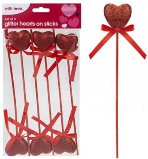 (image for) PMS VALENTINE- HEART STICKS - 6S