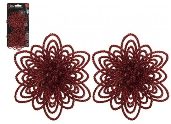 (image for) XMAS FLOWER DECORATION RED