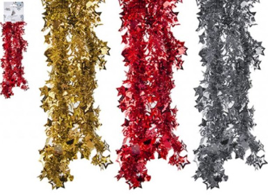 (image for) XMAS TINSEL STAR 3ASST COLOUR