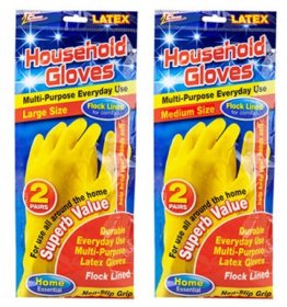 (image for) PMS HOUSEHOLD GLOVES 2PAIRS - ASST