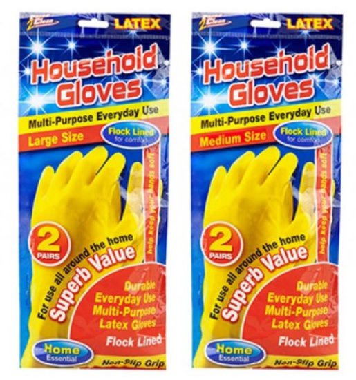 (image for) PMS HOUSEHOLD GLOVES 2PAIRS - MEDIUM