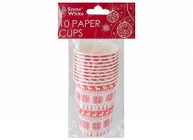 (image for) XMAS PAPER CUPS NORDIC DESIGN - 10S