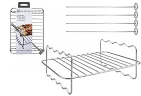 (image for) PMS AIR FRYER RACK+ 4 SKEWERS - 20X14