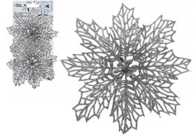 (image for) XMAS HOLLY DECOR CLIP SILVER - 2S