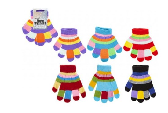 (image for) PMS CHILD GLOVE MULTI/C STRIPE - STD