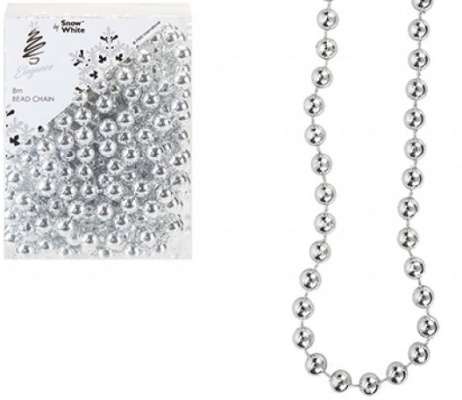 (image for) XMAS BEAD GARLAND SILVER