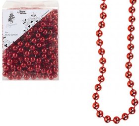 (image for) XMAS BEAD GARLAND RED - 7MMX8M