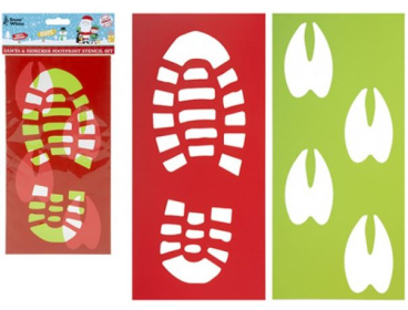 (image for) XMAS SANTA&REINDEER FOOTPRINT