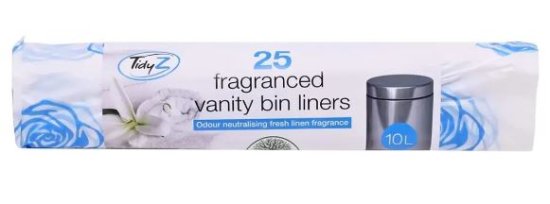 (image for) TIDYZ VANITY BIN LINER 25S - 10L