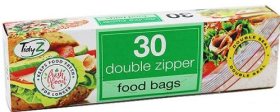 (image for) TIDYZ FOOD BAGS DOUBLE ZIPPER - 30S