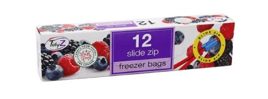 (image for) AIL SLIDE ZIP FREEZER BAGS - 12S