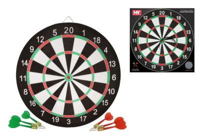 (image for) KT DART BOARD WITH 6 PARTS - 17""