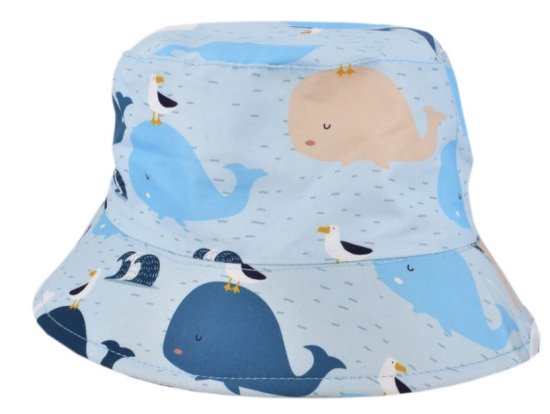 (image for) KT BUCKET HAT CHILDS WHALE PRI - 54CM