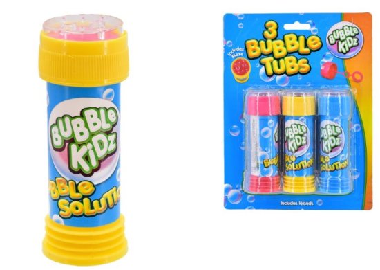 (image for) KT BUBBLE TUBS W/WANDS & MAZE - 3X50ML