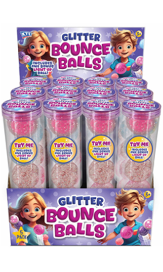 (image for) KT BOUNCY BALLS 5PK WITH ONE LIGHT UP BALL