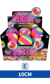 (image for) KT NEON PRINTED BALLS ASSORTED - 10CM