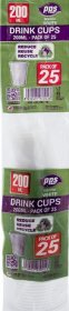 (image for) PPS PLASTIC CUP WHITE 25S - 200ML