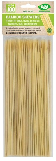 (image for) PPS BAMBOO BBQ SKEWERS 100S - 30CM