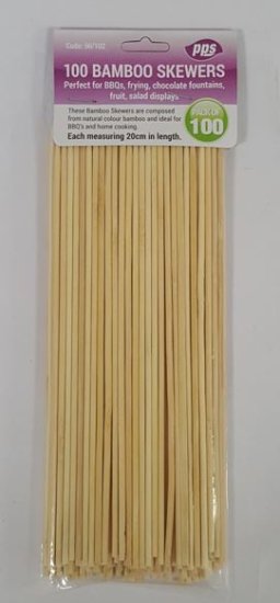 (image for) PPS BAMBOO SKEWERS BBQ - 100S