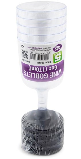 (image for) PPS PLASTIC WINE GOBLET 5S - 6OZ