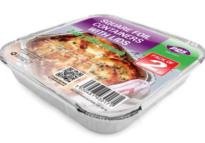 (image for) PPS FOIL CONTAIN+LID SQUARE 2S