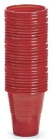 (image for) PPS PLASTIC CUP RED 50S - 200ML