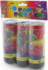 (image for) PPS PARTY POPPERS PK3 - 11CM