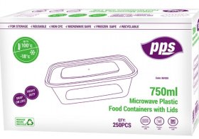 (image for) PPS PLASTIC CONTAINER+LID M/W - 750ML