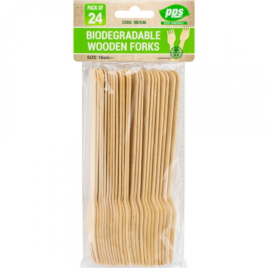 (image for) PPS WOODEN FORKS - 24S