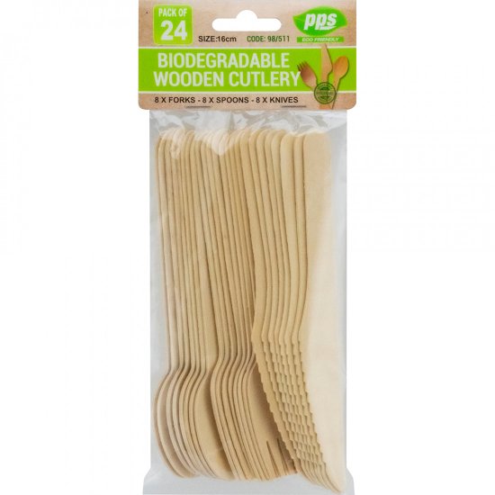 (image for) PPS WOODEN CUTLERY - 24S