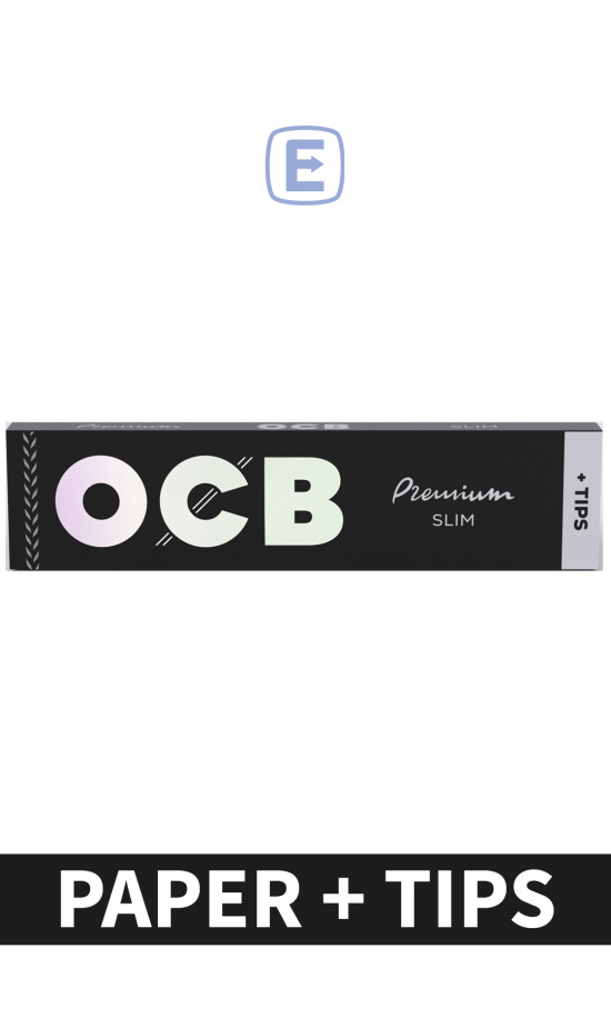 (image for) OCB BLACK PREMIUM SLIM PAPER + TIPS