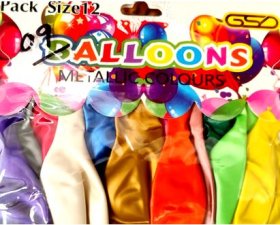 (image for) GSD BALLOON METALIC AST 12S - 12"