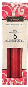 (image for) GSD H/HOLD CANDLES RED 6" - 6S