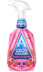 (image for) ASTONISH ANTIBACTERIAL SURFACE CLEANER POMEGRANATE & RASPBERRY - 750ML