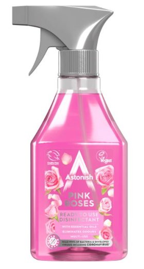 (image for) ASTONISH DISINFECTANT PINK ROSES - 550ML