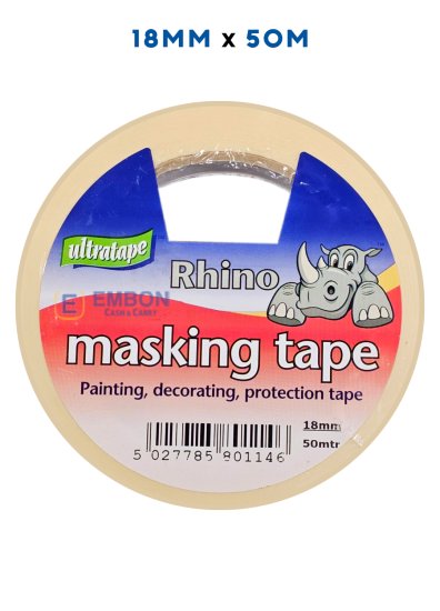 (image for) RHINO MASKING TAPE 50M - 18MM