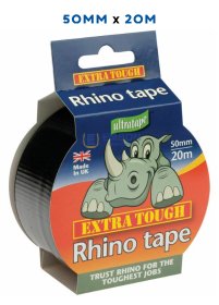 (image for) RHINO CLOTH TAPE BLACK 20M - 50MM