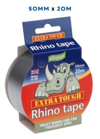 (image for) RHINO CLOTH TAPE SILVER 20M - 50MM