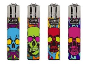 (image for) CLIPPER LIGHTER COLOR/F SKULL1 - STD