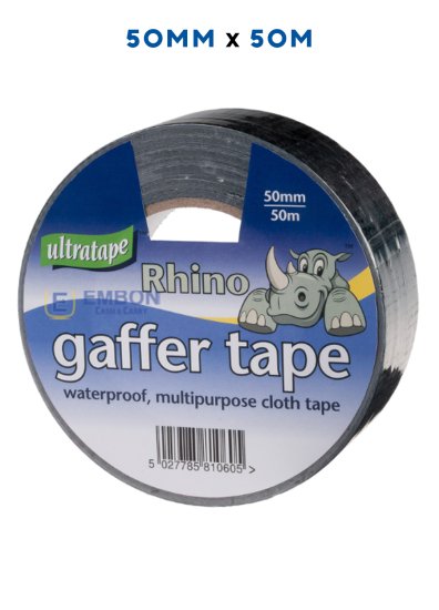 (image for) RHINO GAFFER TAPE BLACK 50M - 50MM