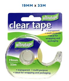 (image for) ULTRA CLEAR TAPE & DISPENSER CARD 33M-19MM