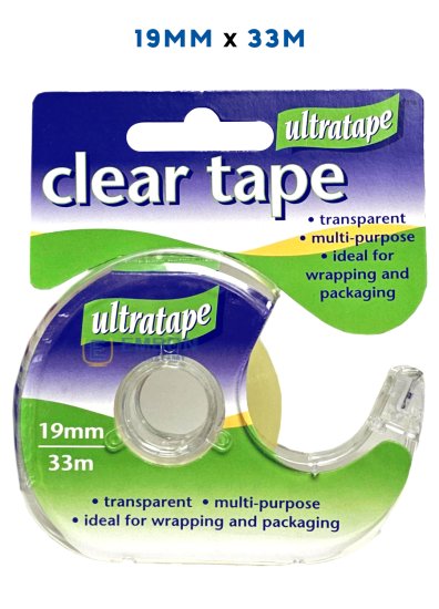 (image for) ULTRA CLEAR TAPE +DIS CARD 33M - 19MM