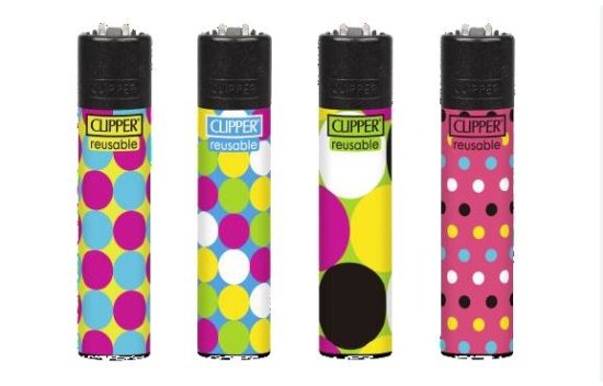 (image for) CLIPPER LIGHTER POLKA DOTS - STD