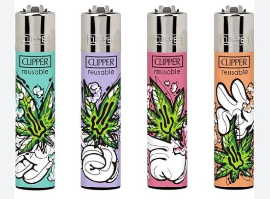 (image for) CLIPPER LIGHTER CARTOON LEAVES - STD