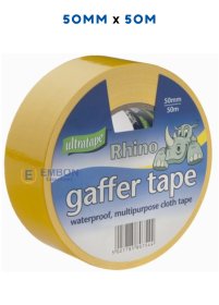 (image for) RHINO GAFFER TAPE YELLOW 50M - 50MM