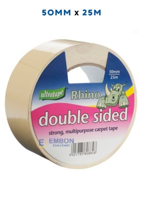 (image for) RHINO DOUBLE SIDED TAPE 25M - 50MM 